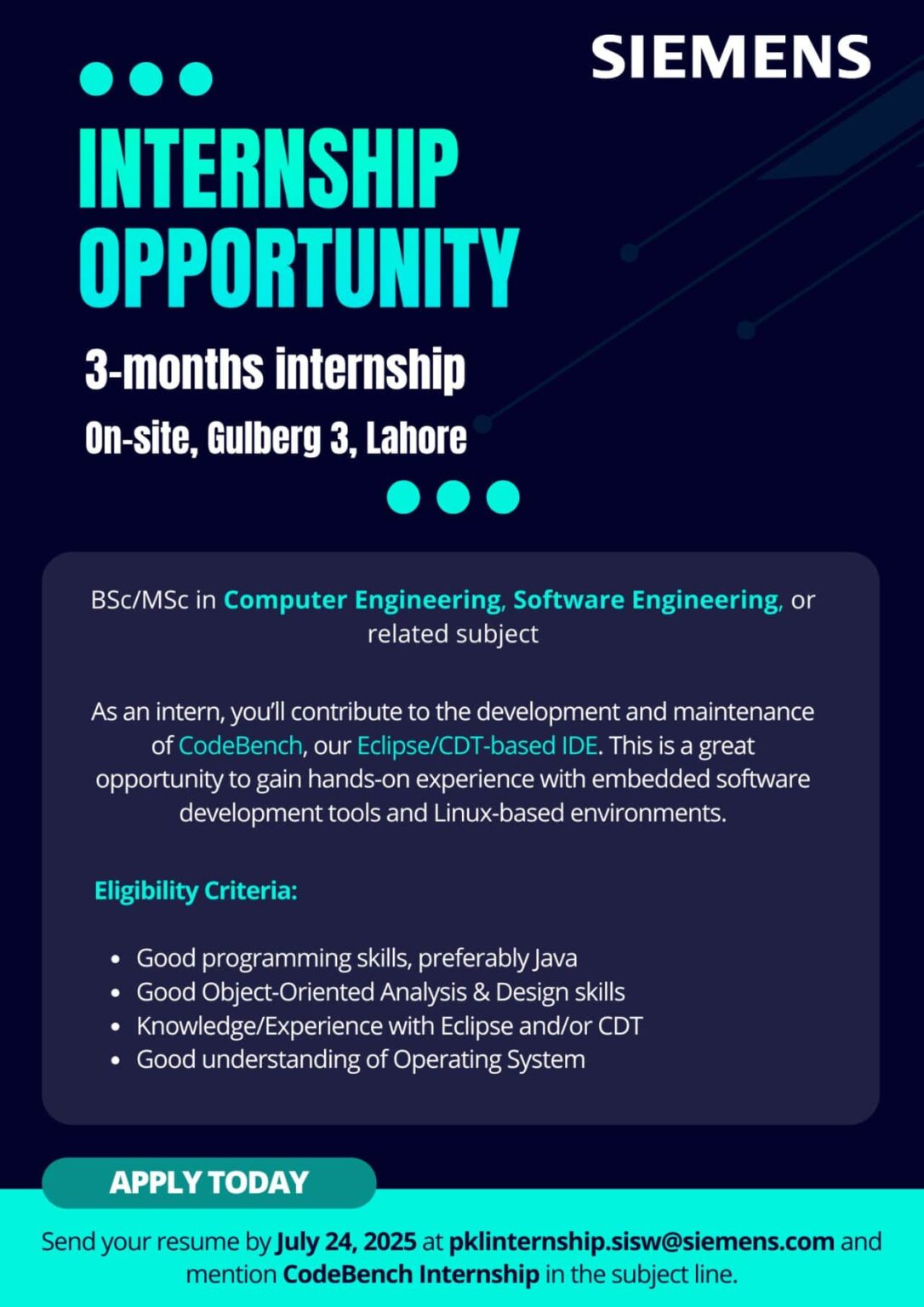 Siemens Internship Opportunity 2025 – Apply Now