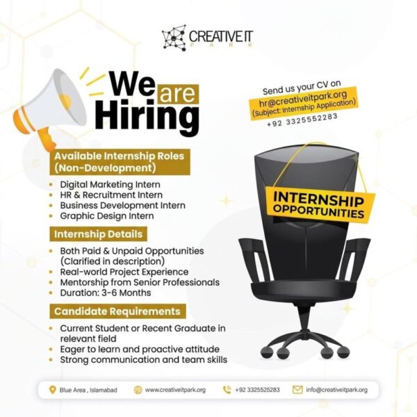 Creative IT Park Internship Program 2026 - fine-jobs.com